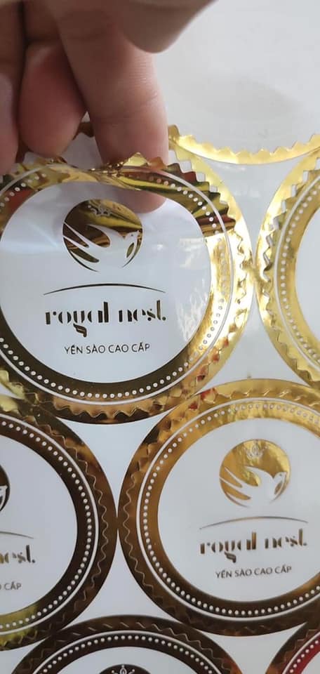 Tem yến sào ép nhũ vàng